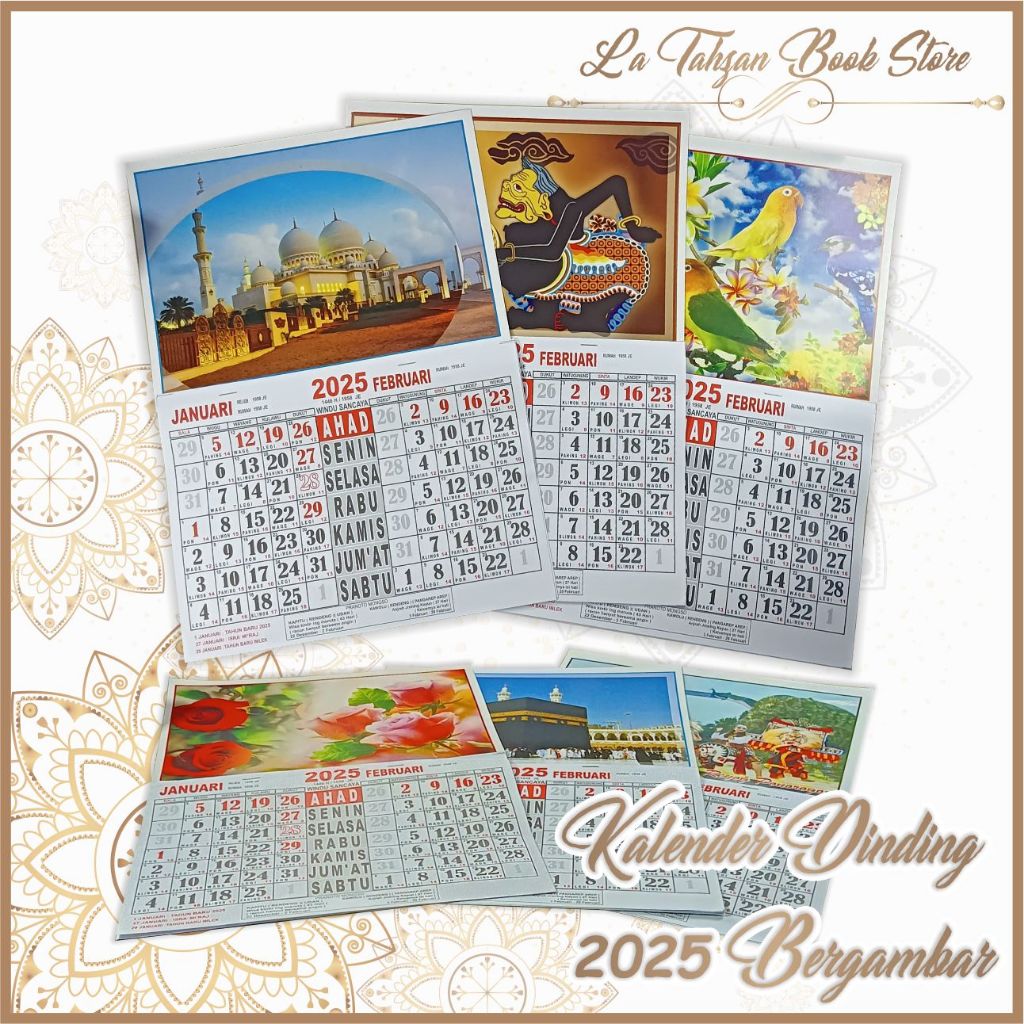 

Kalender 2025 Kalender Dinding 2025 Kalender Wuku Kecil UK 39x28cm