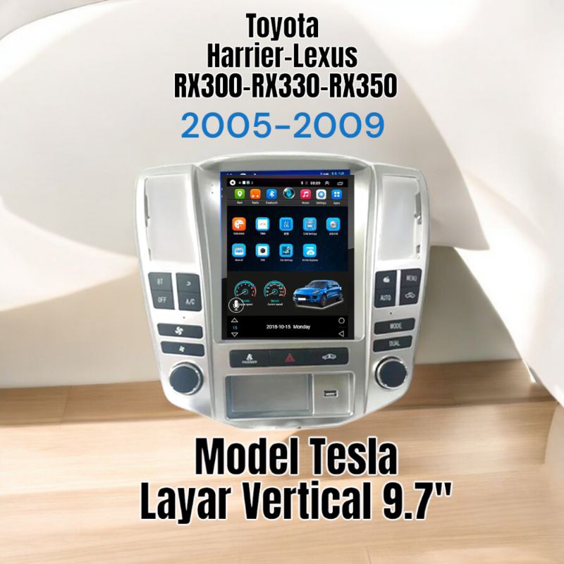 HU android model Tesla utk Toyota Harrier Lexus RX300 RX350 2006-2011