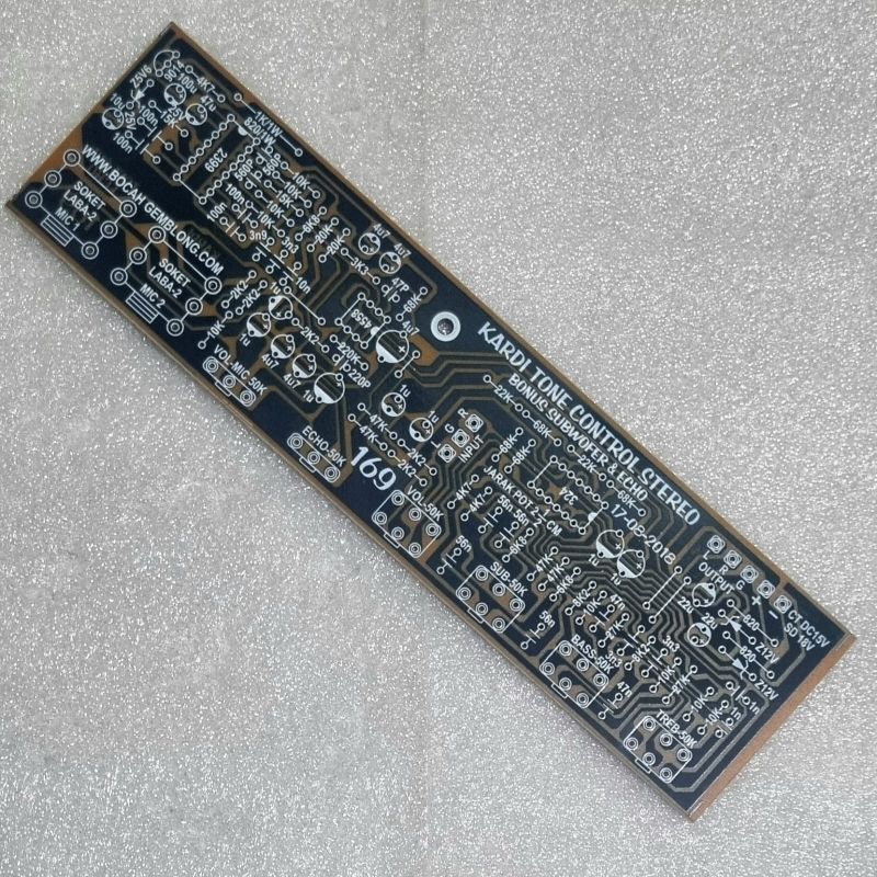 PCB Tone Control Stereo PT2399 Plus MIC Echo 169