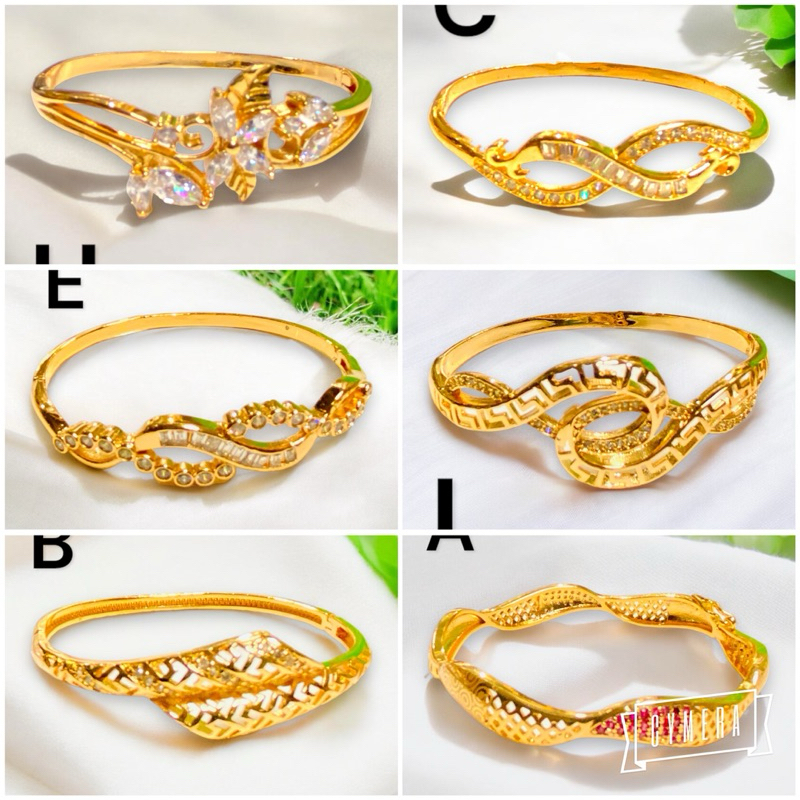 Gelang wanita gelang gelombang gelang lapis emas gelang yaxiya gelang xuping gelang dubai