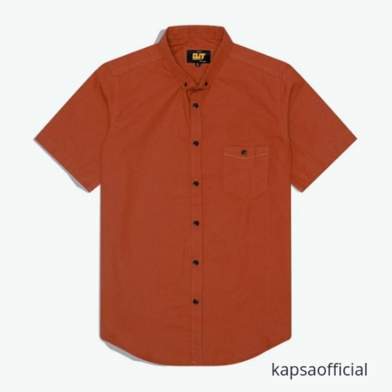 Short Sleves Shirt Terracota | Kemeja Polos Pria Lengan Pendek