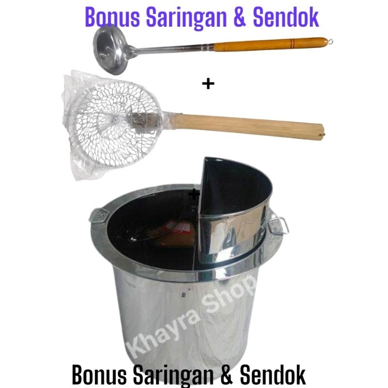 Dandang Mie Ayam Dia. 32,35,40 cm/dandang mue/dandang mie ayam Jumbo/Tong Mie Ayam