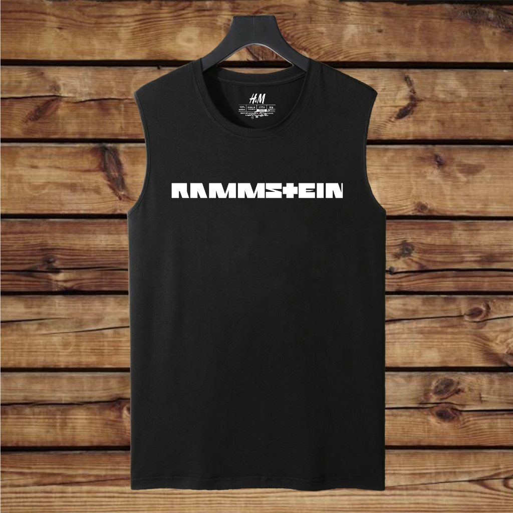 kaos distro SLEEVELESS rock n roll tanpa lengan RAMSTEIN  kaos lekbong distro musisi band rock metal
