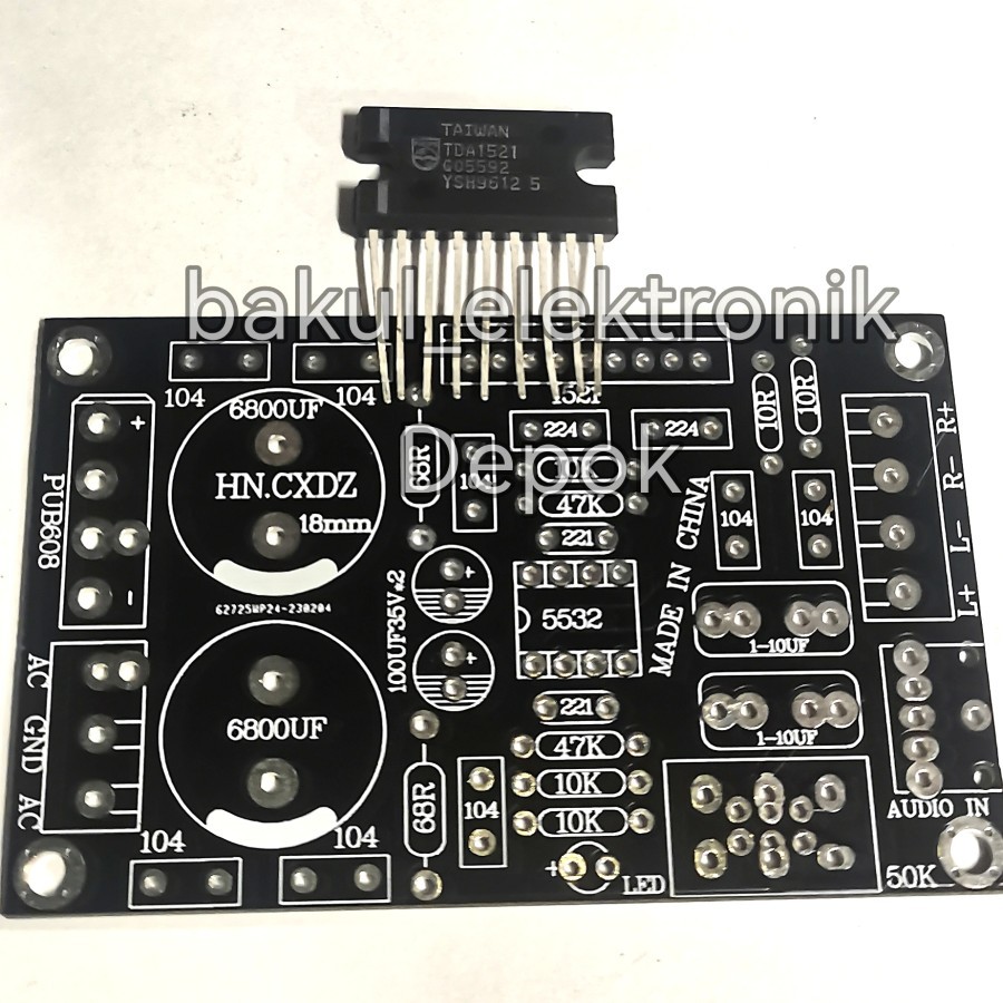 PCB gainclone tda1521 preamp ne5532buffer