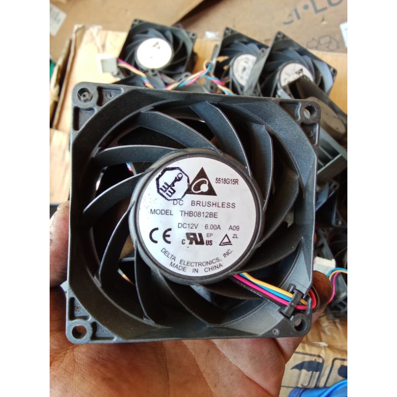 Kipas Cooling Fan Delta 8cm 12v 6.00a Tebal 3.8cm