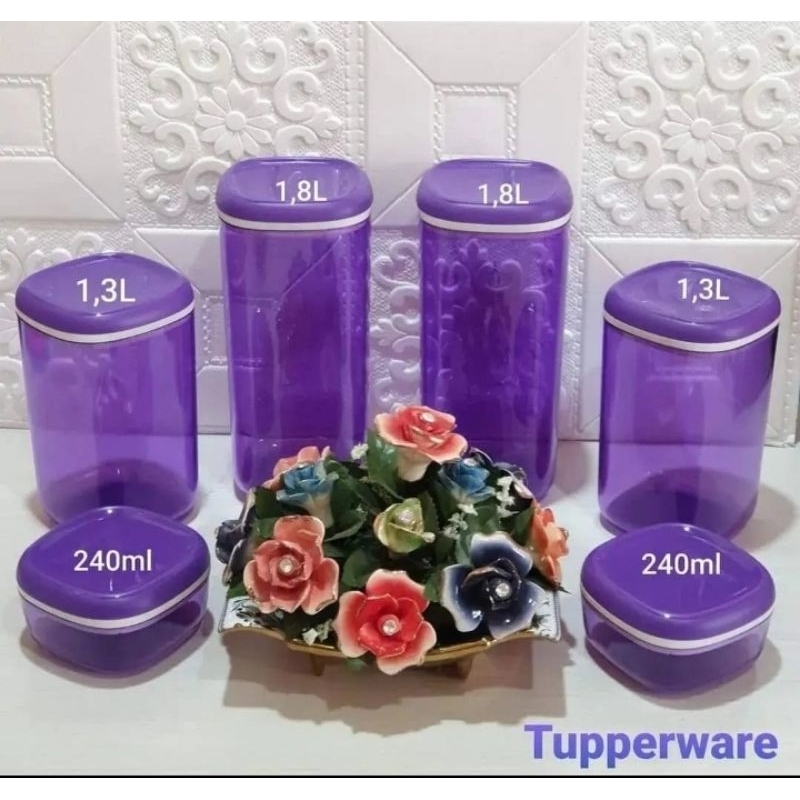 Crystal Canister Small/Crystal Canister ungu/Crystal Canister set/Crystal Canister gold