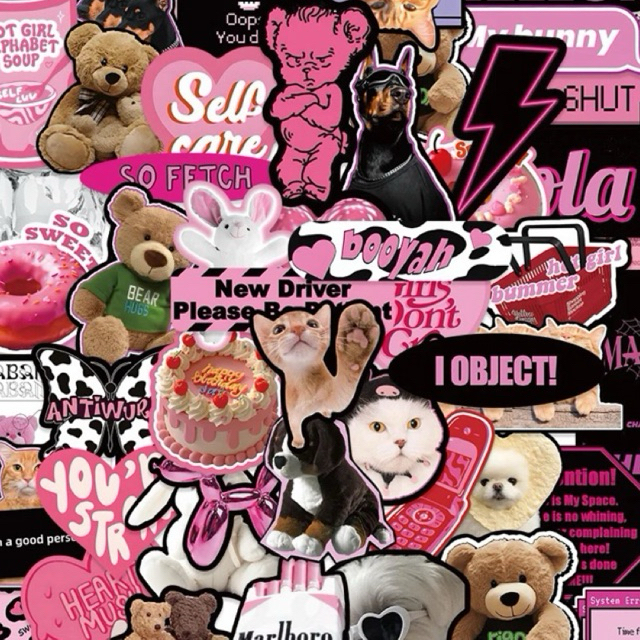 

50pcs Sticker Beruang Aesthetic | Sticker journal | Sticker Y2k Aesthetic