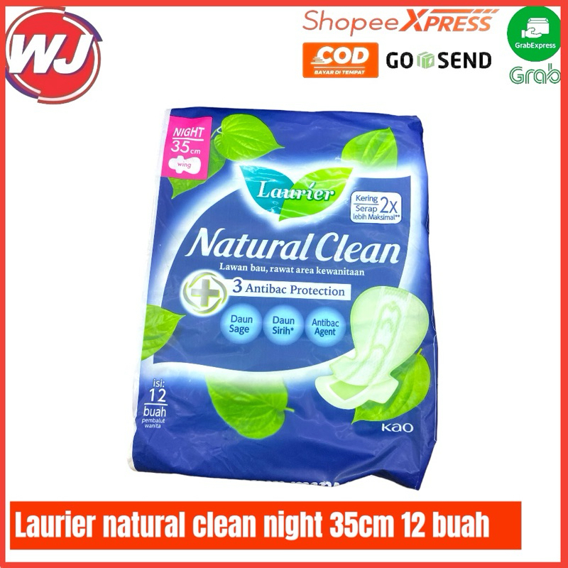 LAURIER NATURAL CLEAN NIGHT 35cm 12 S