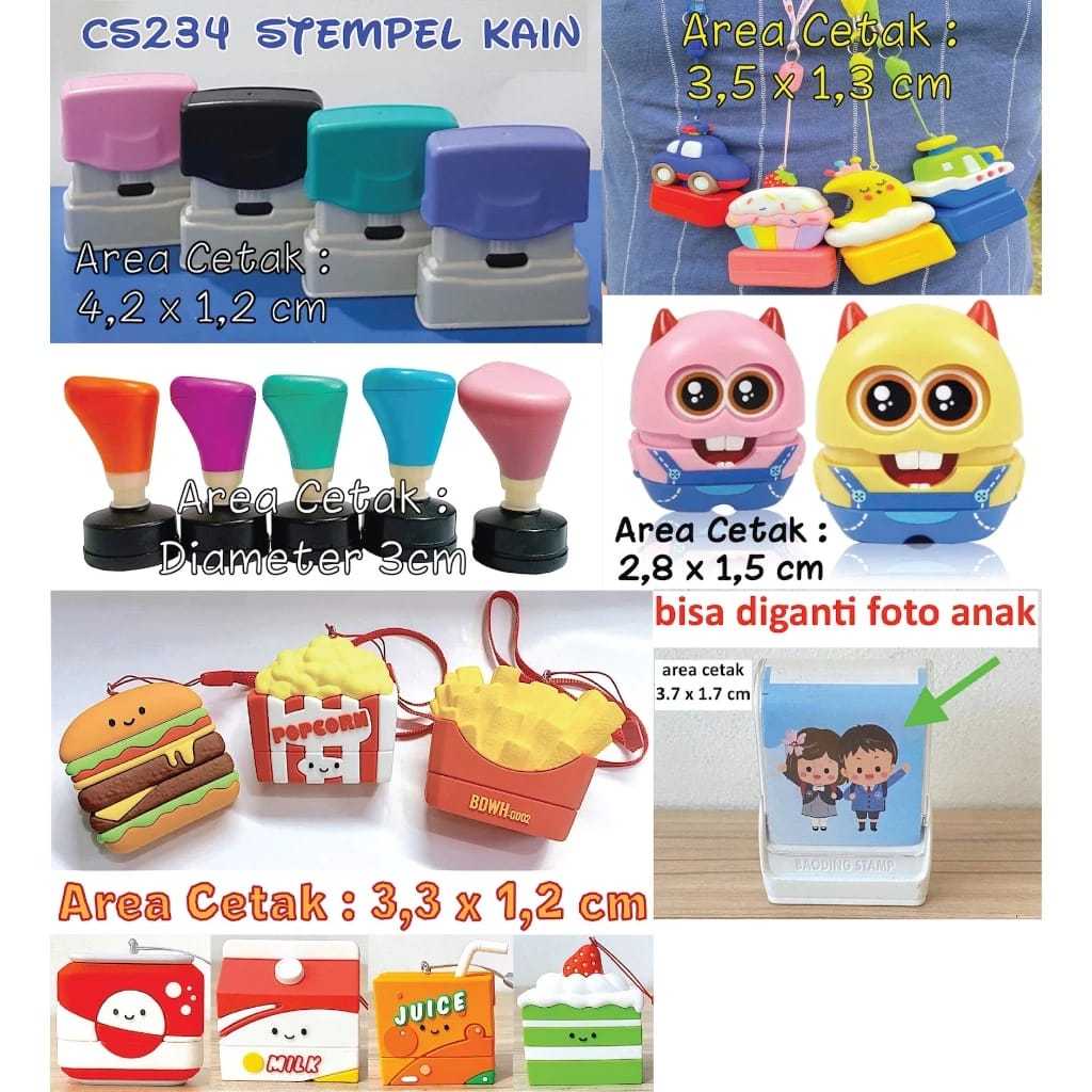 

stempel kain / stempel baju tahan air tahan gosok stempel untuk di masker - STAMP di Kain atau masker