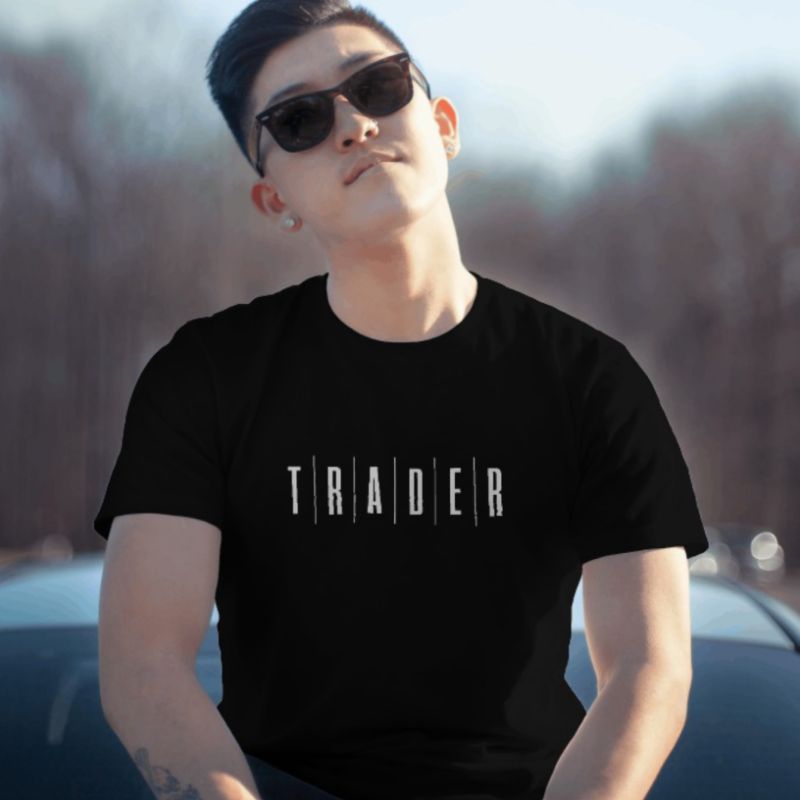 KAOS TRADER FOREX SAHAM CRYPTO / TSHIRT TRADING / COTTON COMBED 30S PREMIUM / WARNA HITAM / UNISEX P