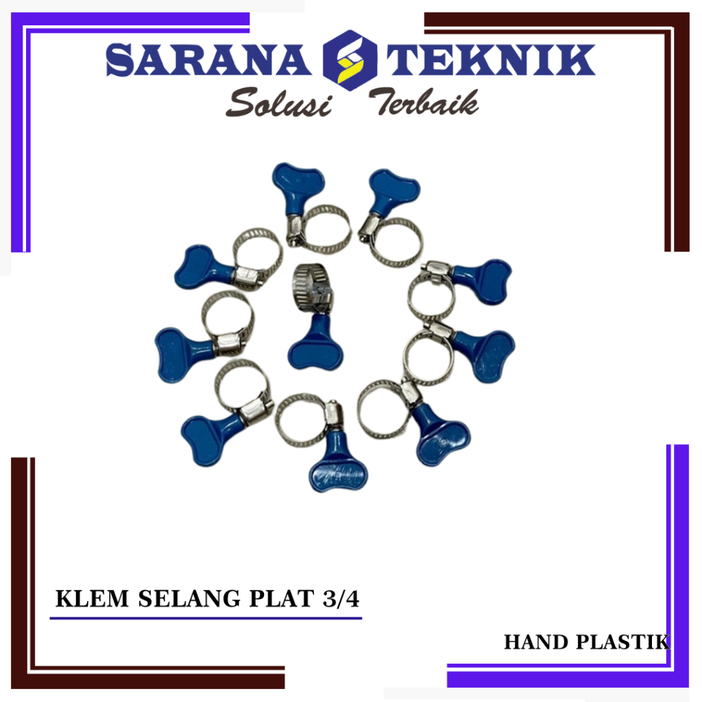KLEM SELANG GAS REGULATOR / SELANG AIR 3/4 INCH , 5/8 INCH