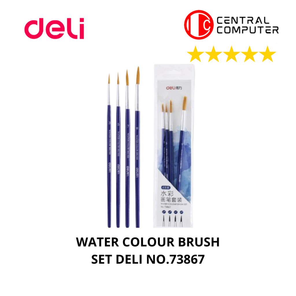

DELI set kuas warna biru isi 4/6 per pack kombinasi bentuk kuas 73867