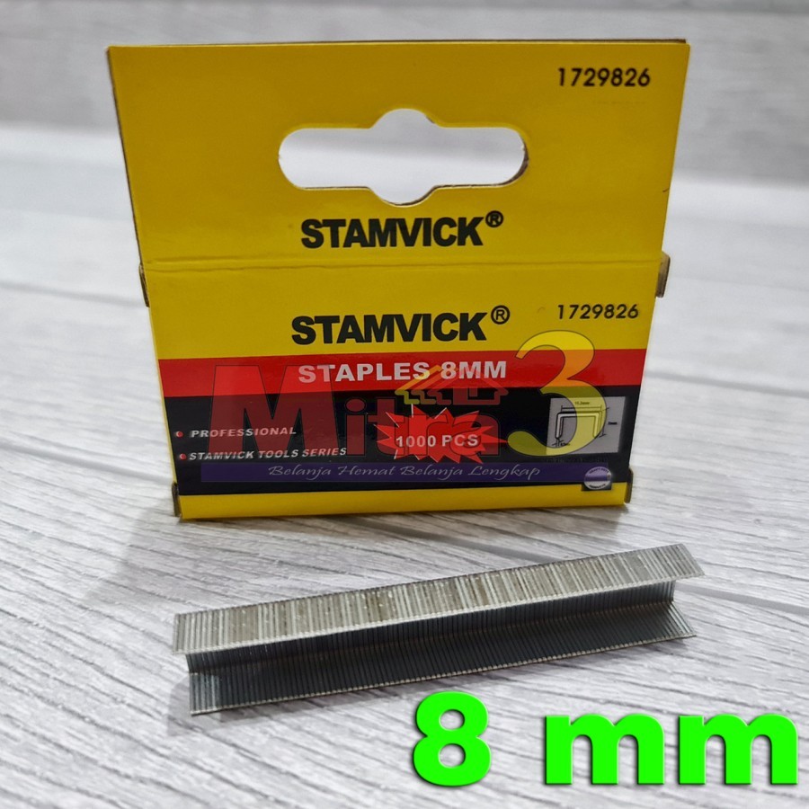 Isi Staples Hekter Tembak STAMVICK 8 mm / Mata Stapler Gun Tacker 8mm