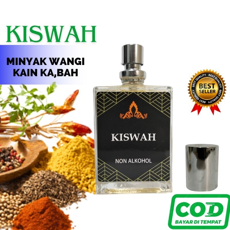 Minyak Wangi Kiswah Parfum Arab Saudi Murni Non Alkohol 35ml minyake kiswah Kain KA'BAH Parfume Shol