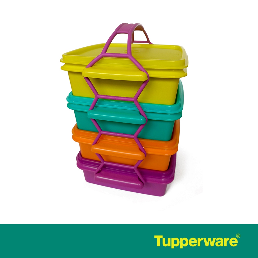 Rantang Tupperware 4 Susun - Carry All Set Tupperware -  Tupperware Original H4N14