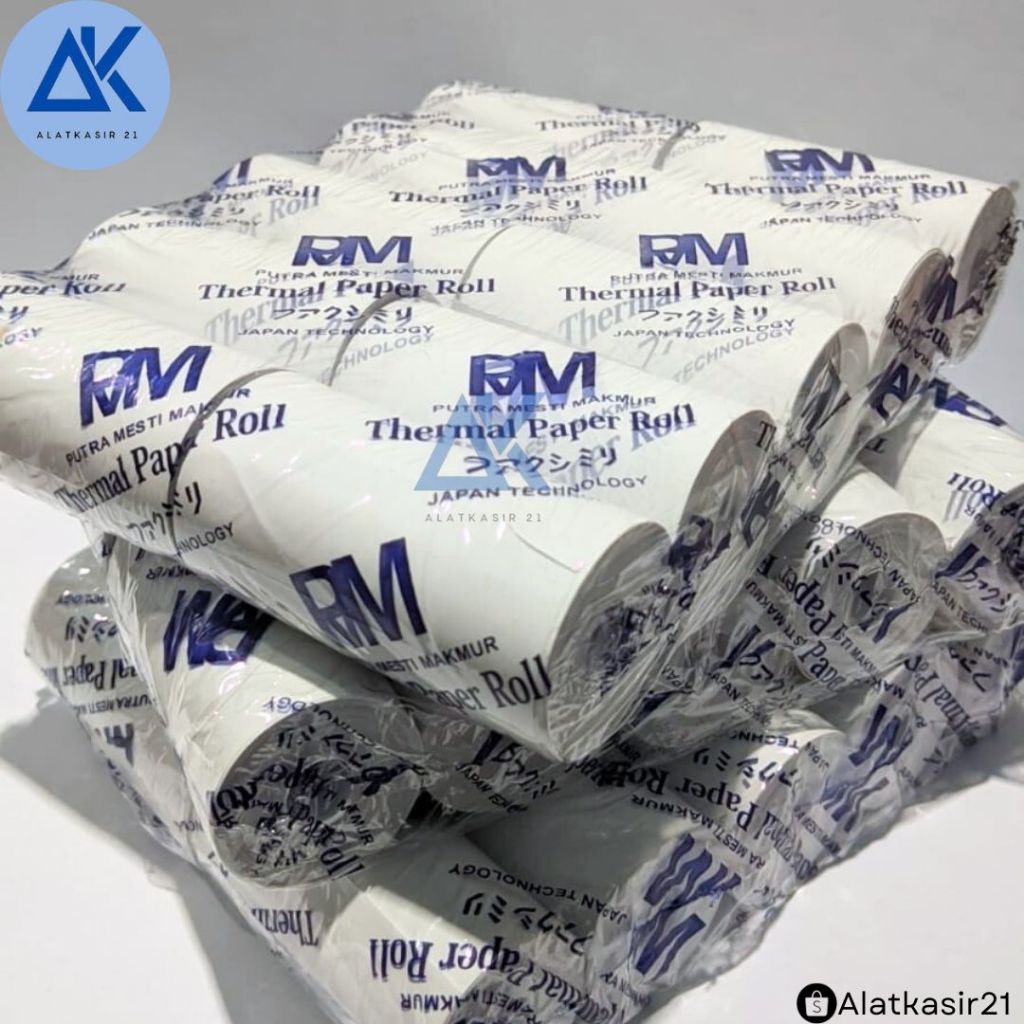 

KERTAS STRUK THERMAL PMM 57X30 MM (1PAK) KUALITAS OKE HASIL HITAM