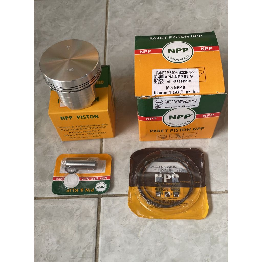 JVS - PISTON KIT DOM SEHER PAKET CUSTOM DOME MENTAH RUBAHAN MIO NPP 9 PEN 15 65.5 66 66.5 67 67.5 Or