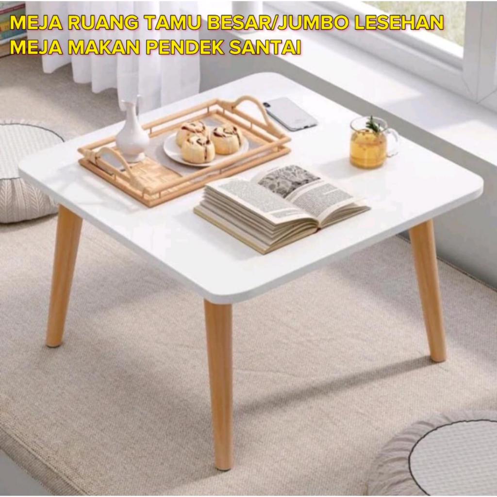 Meja Ruang Tamu Besar/Jumbo Lesehan Meja Makan Pendek Santai
