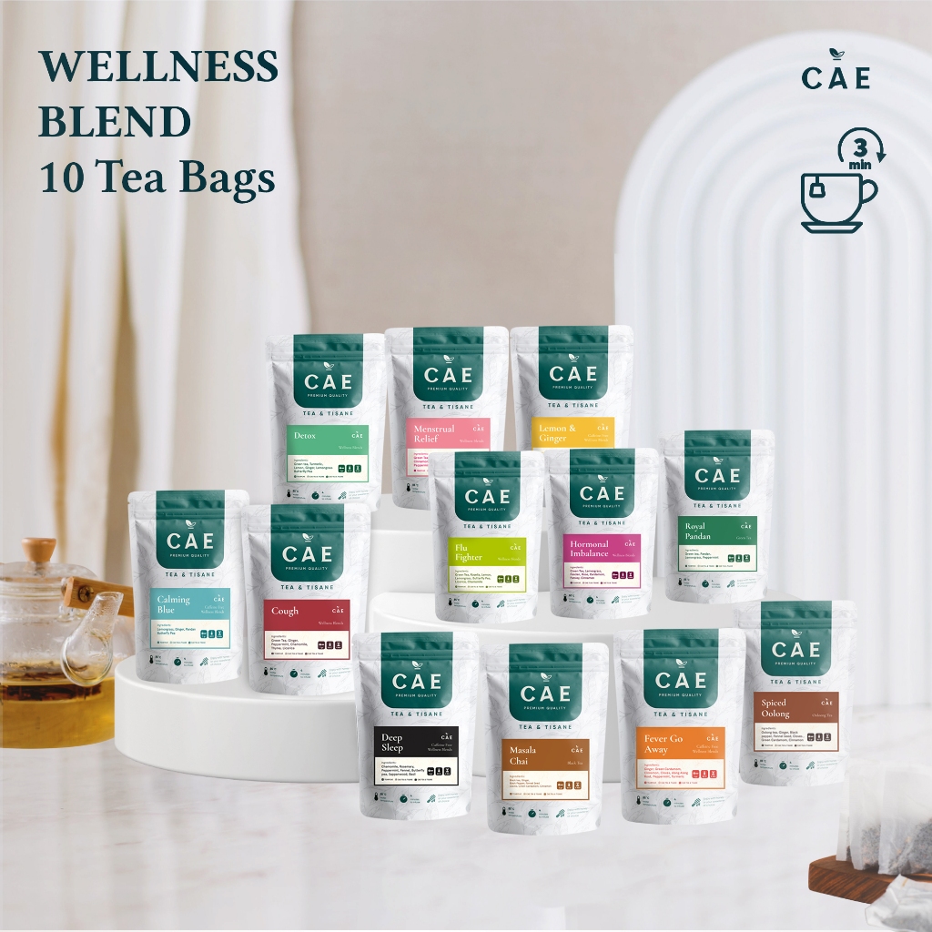 

All Variant 10 Tea Bags Herbal Tea Blend Teh Celup Herbal Premium Flu Fighter Brain Booster Hormonal Imbalance Cough