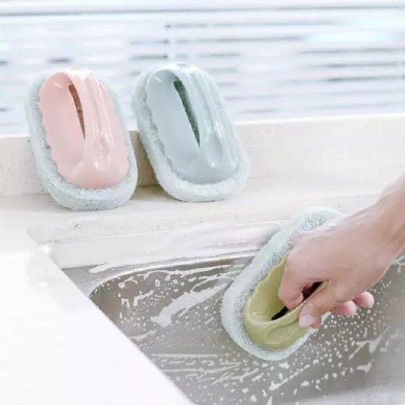 ( CLS ) Sikat Gagang Panci Strong Nano Magic Pembersih Kerak Panci Gosong Sikat Multifungsi