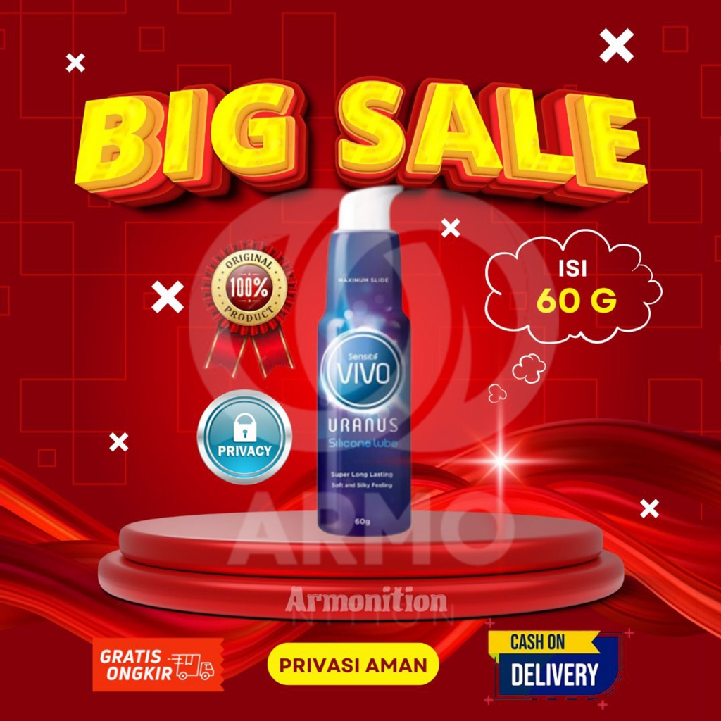 VIVO LUBRICANT STRAWBERRY 60Gr Pelumas Pelicin Vagina Aman Nyaman