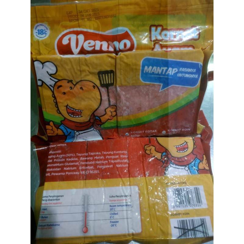 

VENNO Mantap Kornet Ayam Bentuk Kotak 450 gram
