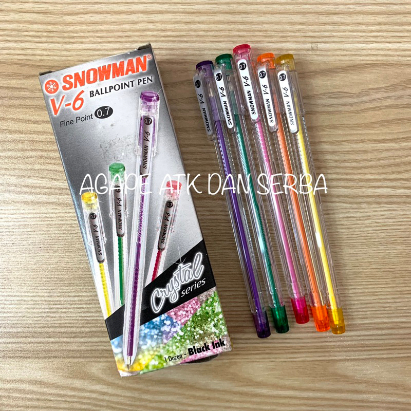 

[PCS] PULPEN / BOLPEN / BOLLPOINT SNOWMAN V6 0.7mm HITAM