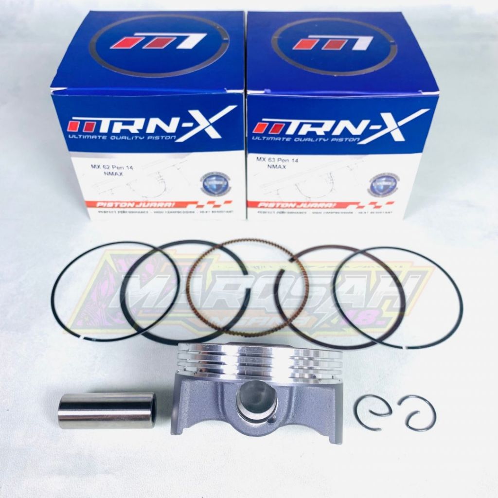 Piston Nmax Aerox Mitron X 62 63 Pin 14 Piston Mitron Aerox Nmax 62 63 Pen 14 MARQSAH RACING