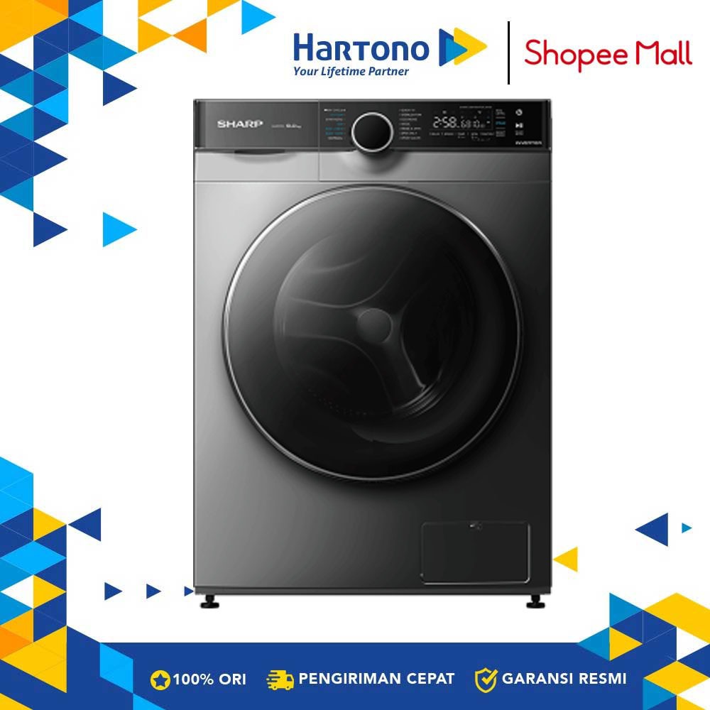 Sharp Mesin Cuci Front Loading Washer 9Kg ESFL1490MSX