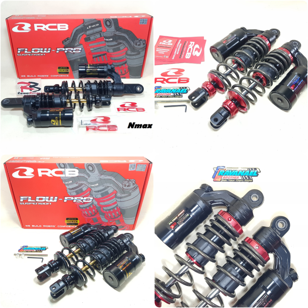 Sokbeker RCB Flow Pro Aerox Nmax New Baru 305mm | Nmax Lama Old 330mm Sok Shockbreaker Belakang