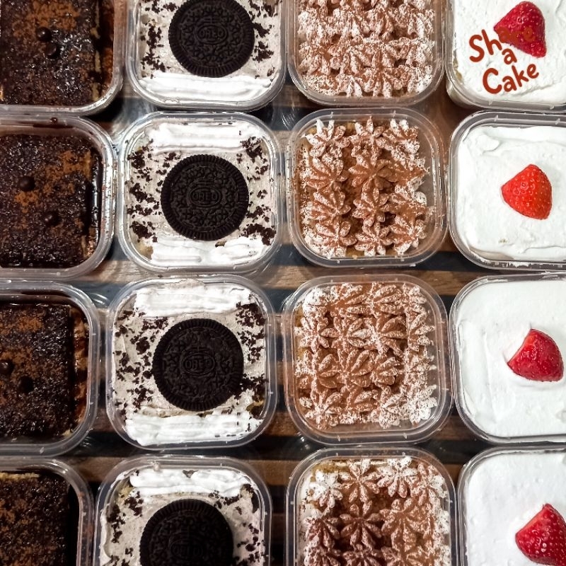 

SHARE A CAKE - DESSERT BOX 120ML TIRAMISU CHOCOLATE OREO STRAWBERRY