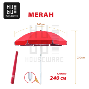 Payung Tenda - Payung Pantai - Payung Taman Uk 240cm