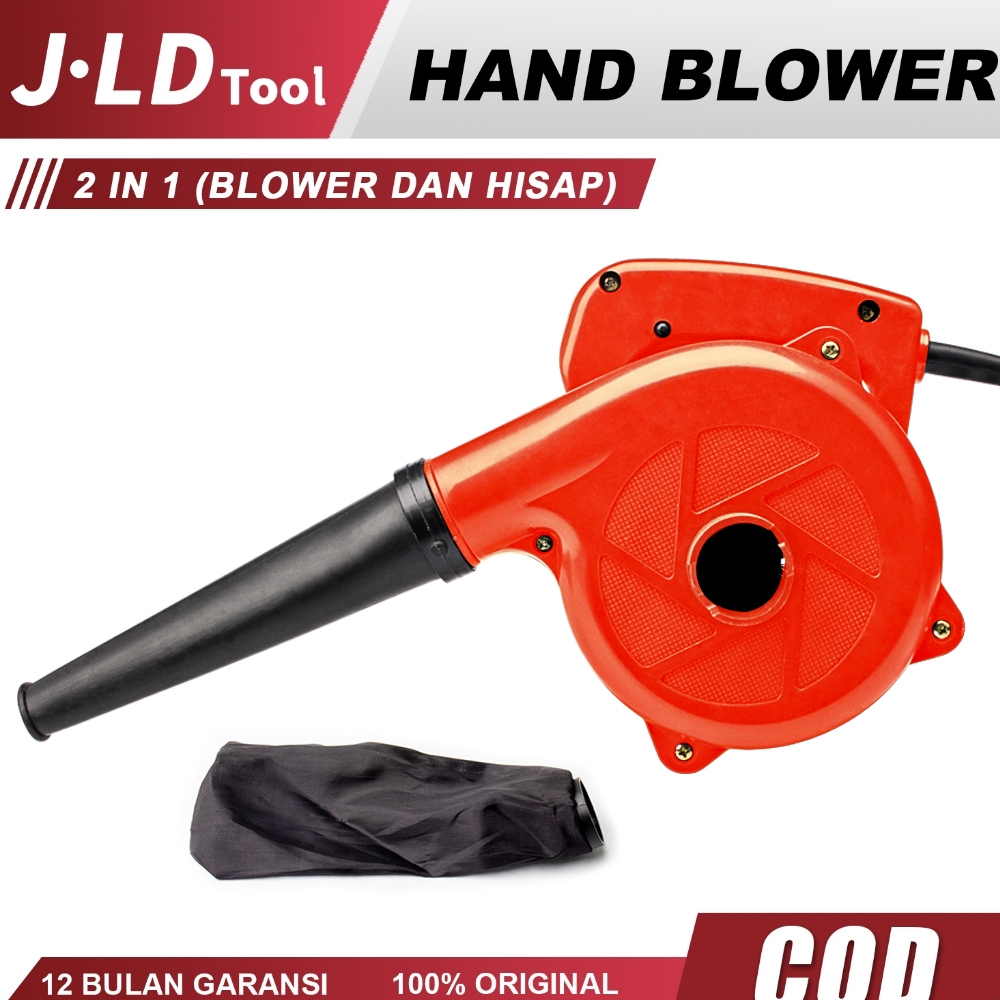 JLD Hand Blower Angin Kencang Listrik Blower Keong Portable Blower Dan Vakum 2in1 Peniup Debu Penger