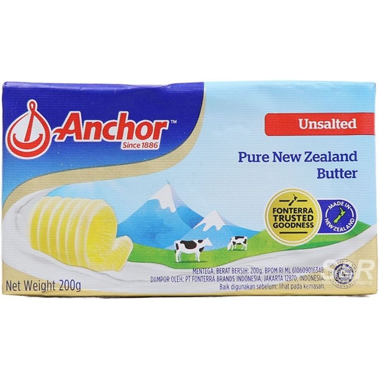 

Anchor Unsalted Butter 200gr Pure New Zealand Butter