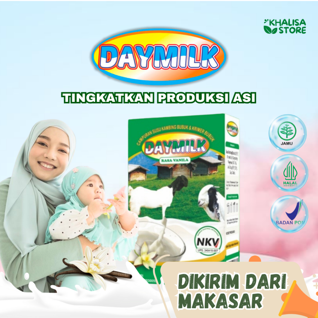 

Daymilk Vanila | Coklat | Jahe | Original - Susu Kambing Etawa Cegah Osteoporosis, Atasi Nyeri Sendi, Rematik, Asam Urat, Sesak Napas dan Gangguan Pernapasan, Bantu Jaga Kesehatan Tulang dan Sendi, Manambah Imunitas Tubuh 100% Makassar - 200 Gram HALAL