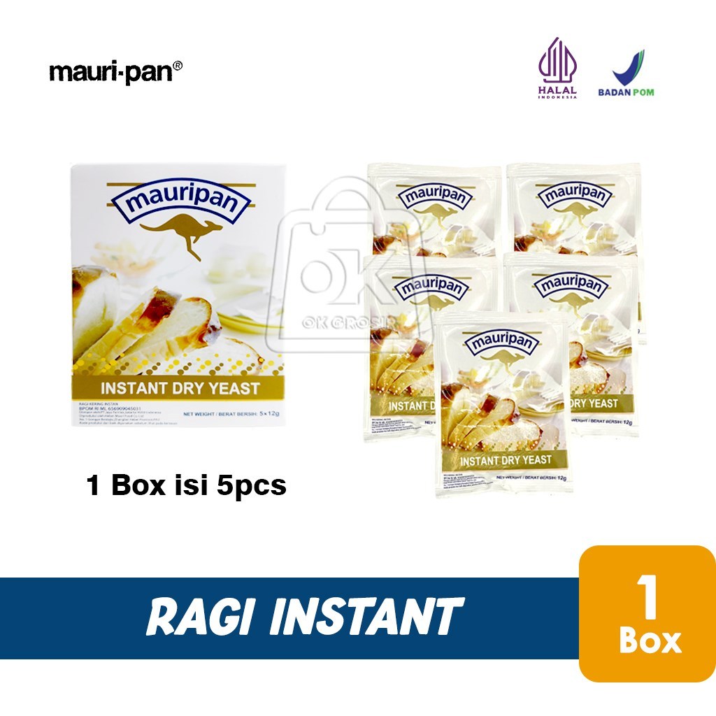 

Mauripan Ragi Instant Dry Yeast MAURI-PAN (1 box isi 5pcs)