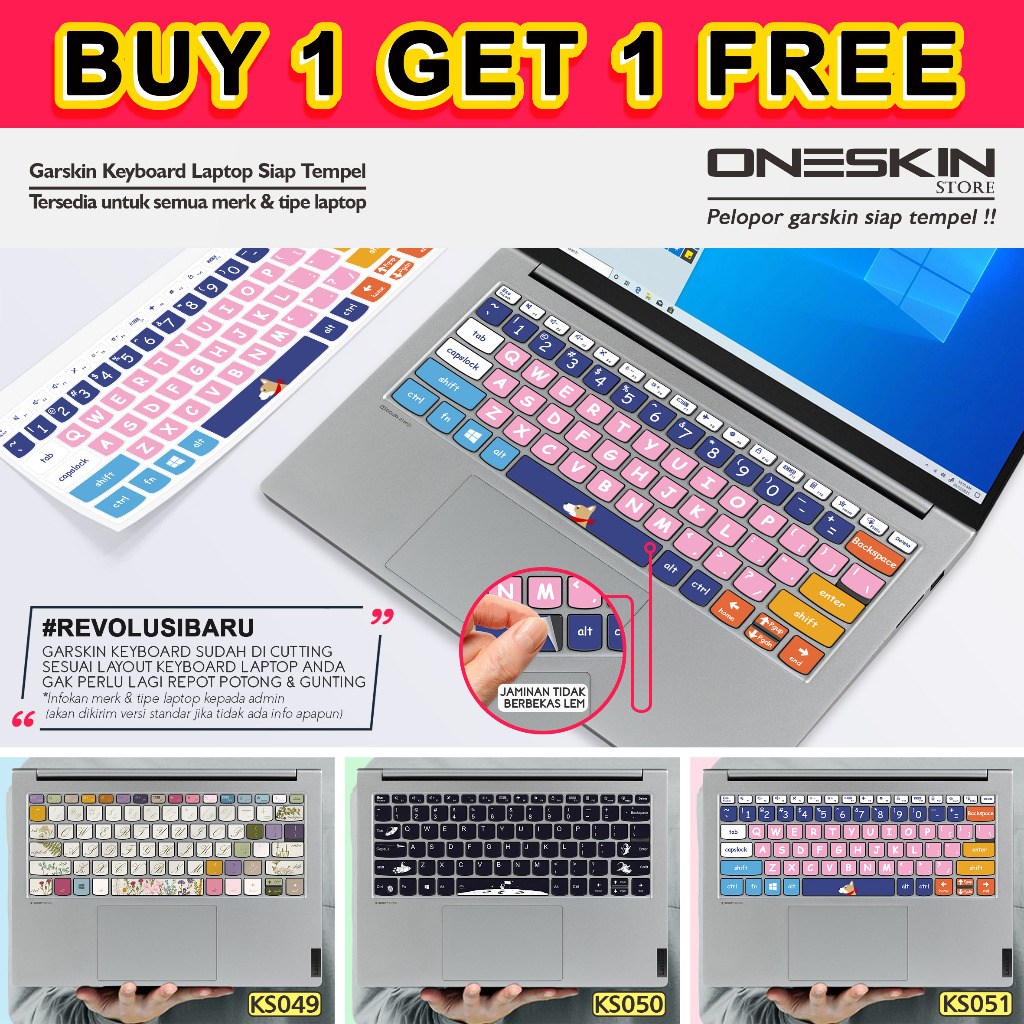Garskin Stiker Sticker keyboard laptop Lenovo gambar custom katalog 51