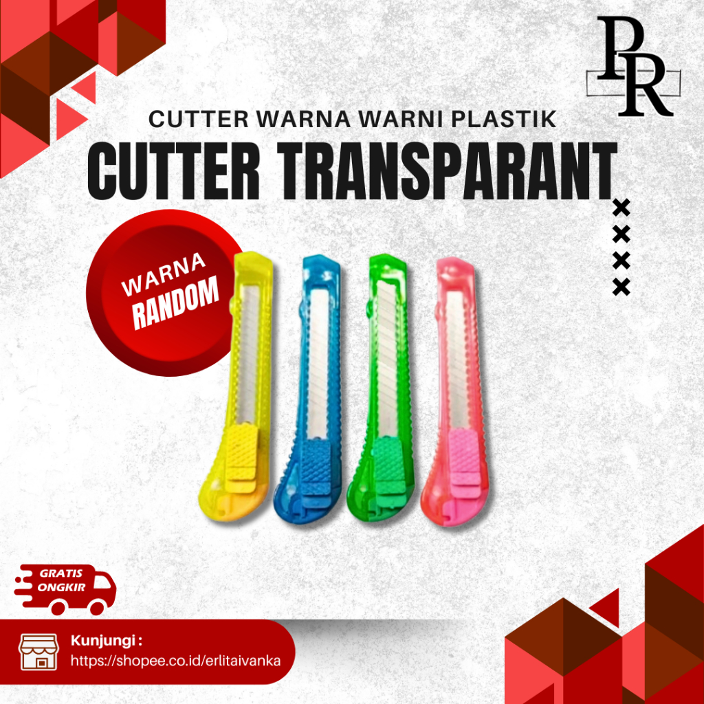 

PR-CUTTER PLASTIK WARNA RANDOM TRANSPARANT