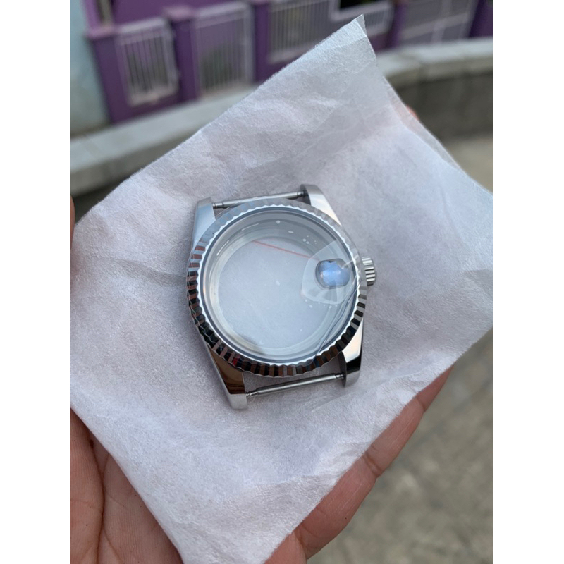 Case jam tangan silver stenlistell 316L 36mm nh35 7s26 silver