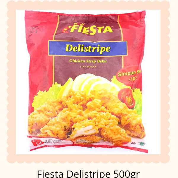 

Fiesta Delistripe 500gr Nugget Ayam Strip Beku