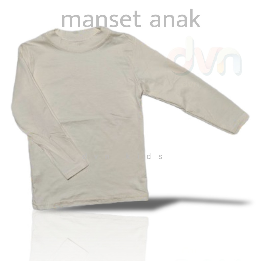 Manset baju Anak Perempuan putih tulang Umur 6 bulan - 10 Tahun / Manset Kaos Anak Lengan Panjang (C