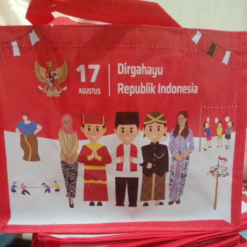 

25x20x13 tas dirgahayu RI 75gsm tas souvenir lomba 17 Agustus an