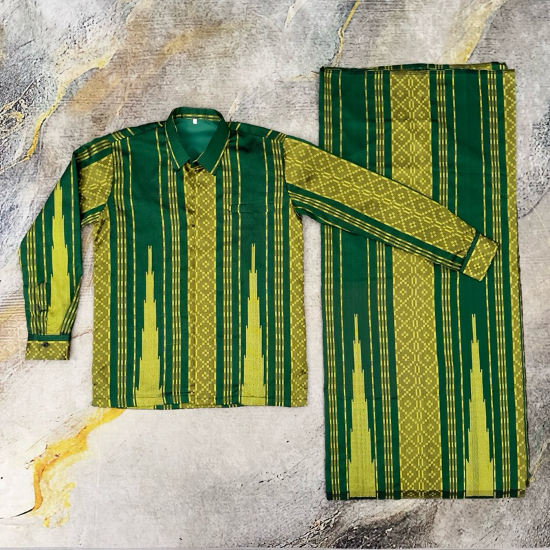 Set Couple Tenun Sutera Sengkang, Makassar