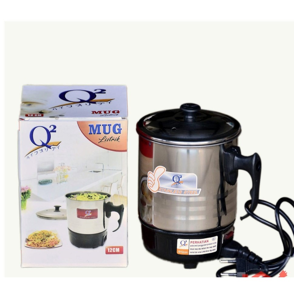 Q2 Mug listrik Alat Masak Panci listrik Teko Listrik ketel listrik Q2 12 cm