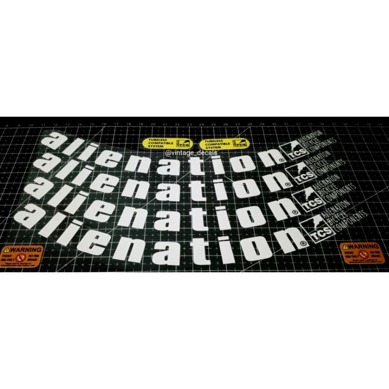 decals replacement BMX rims 20" alienation malice mischief