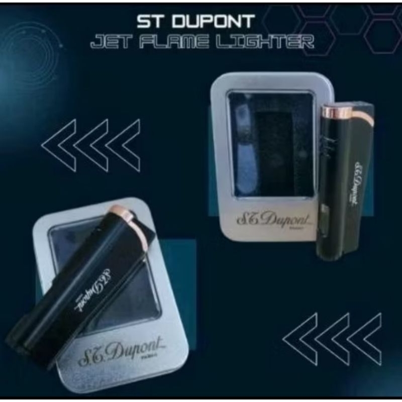New Korek Api S.t Dupont Jet Flame Lighter Smart Bara Api Free Grafir Nama/Logo