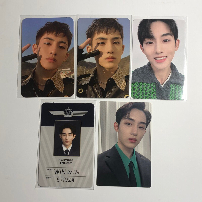 [AAB WINWIN] photocard pc winwin wayv awaken the world, pob ktown4u phantom, id card pilot sg22, nct