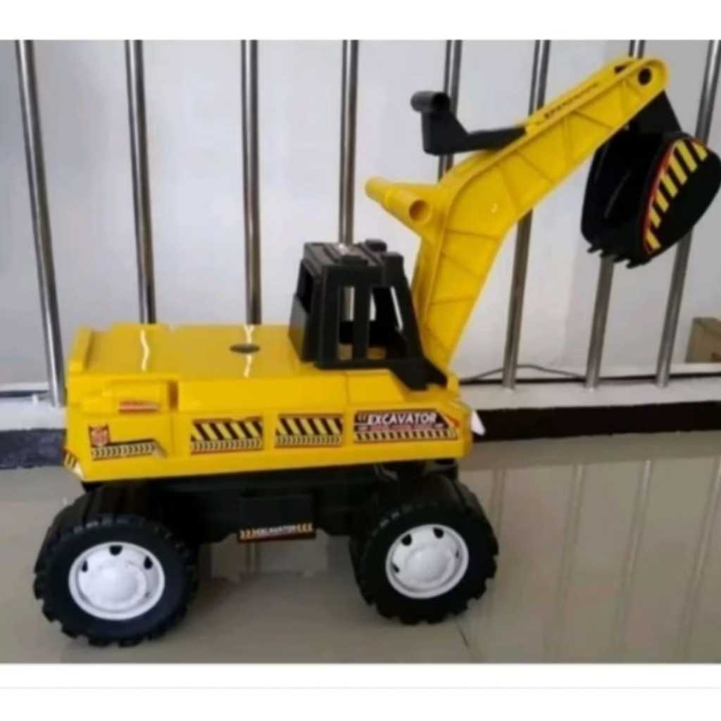 Mainan Anak Excavator ST 2121 Ukuran Besar Bisa Dinaiki Murah Bahan Berkualitas Jalan Manual Tanpa B