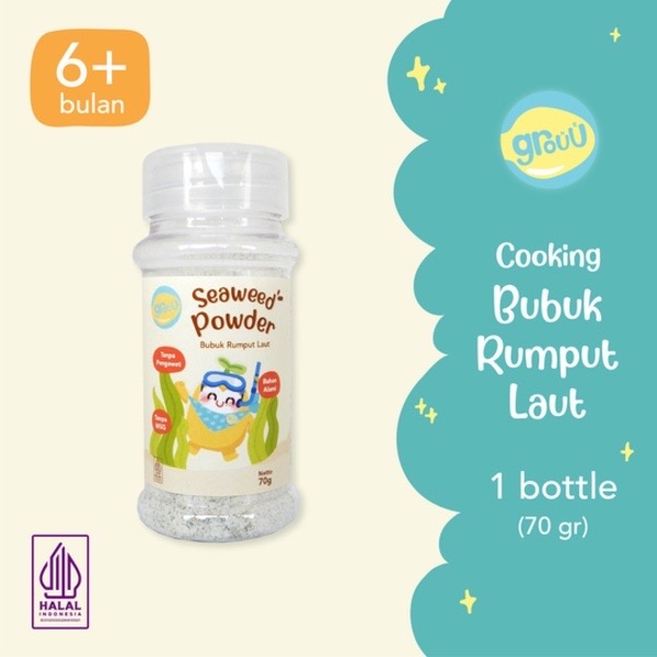 

Grouu - Cooking Powder / Bubuk Masak MPASI Seaweed Powder Bubuk Rumput Laut (90g)