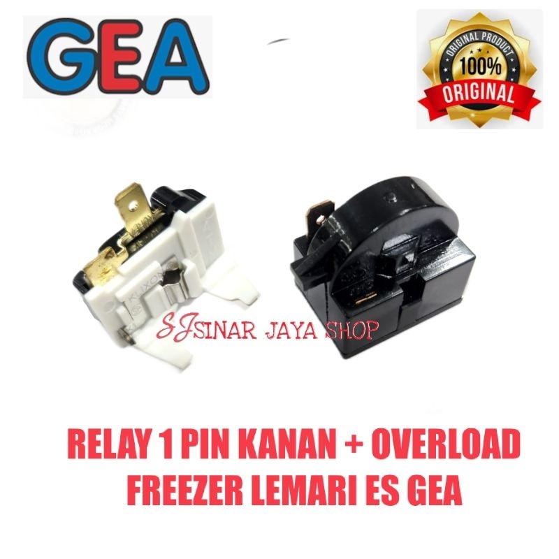 Relay Ptc 1 Pin Kanan Overoad Gea Freezer / Relay Gea Showcase Freezer Box / Overload Kulkas